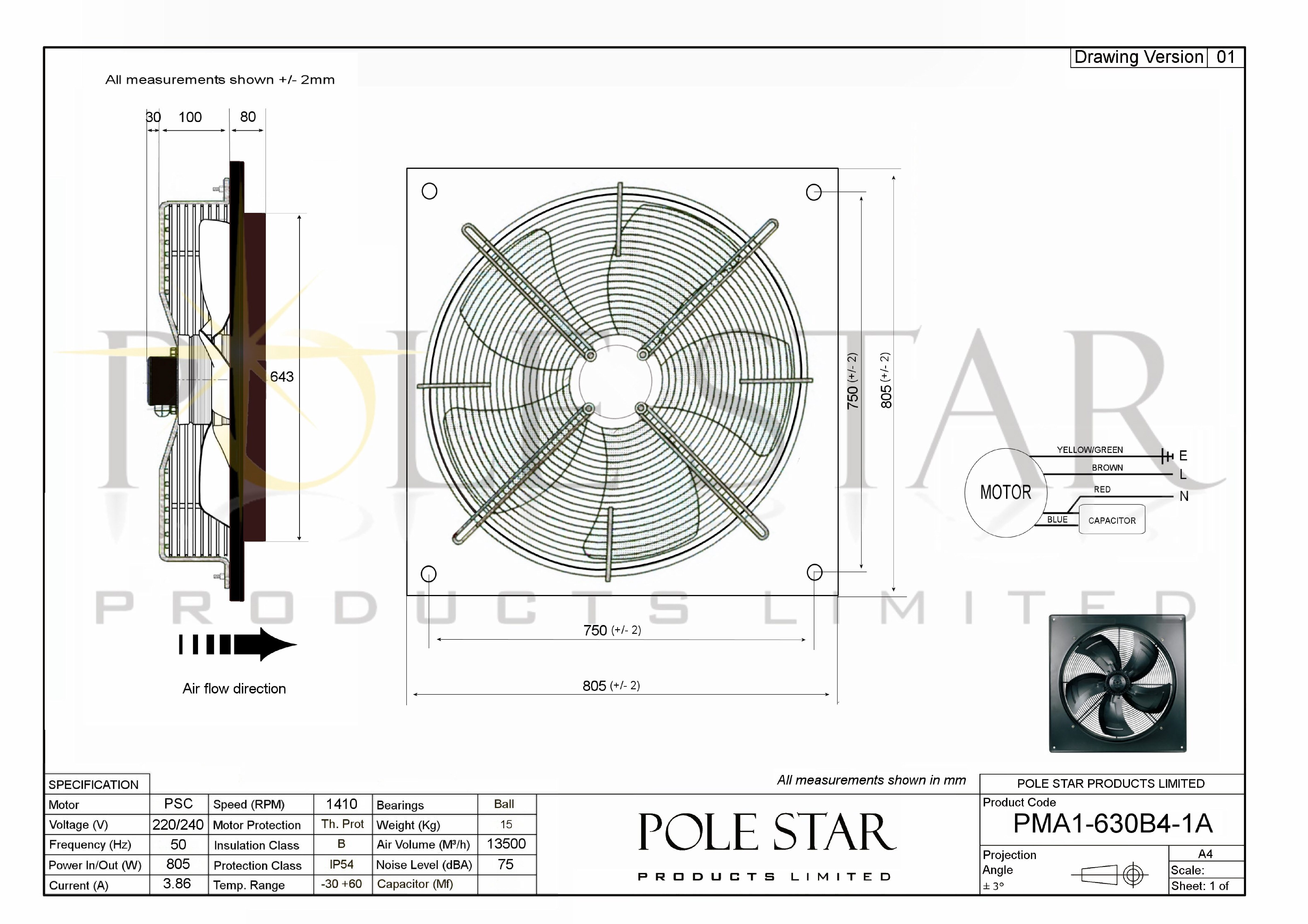 Ventara Plate Extractor Fan - 630mm - Image 9