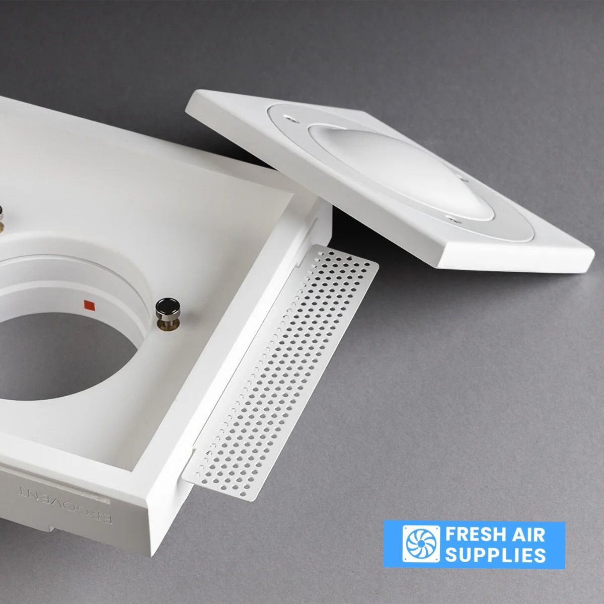Ergovent KVADRO Invisible Ceiling Air Valve Diffuser - 100mm - Image 2