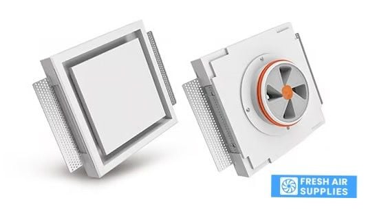Ergovent KVADRO Invisible Ceiling Air Valve Diffuser - 100mm - Image 4
